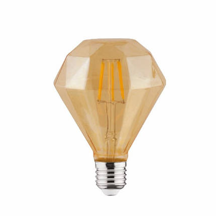 Лампа вінтажна світлодіодна (ретро) "RUSTIC DIAMOND-4" 4W Filament led 2200К E27, фото 1