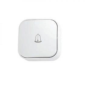 Кнопка дзвінка накладна 10 А 250 V IP20 білий EVA