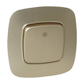 Вимикач 1-клавішний з підсвіткою золото ELA