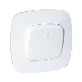 Вимикач 1-клавішний з підсвіткою білий ELA