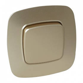 Вимикач 1-клавішне золото ELA