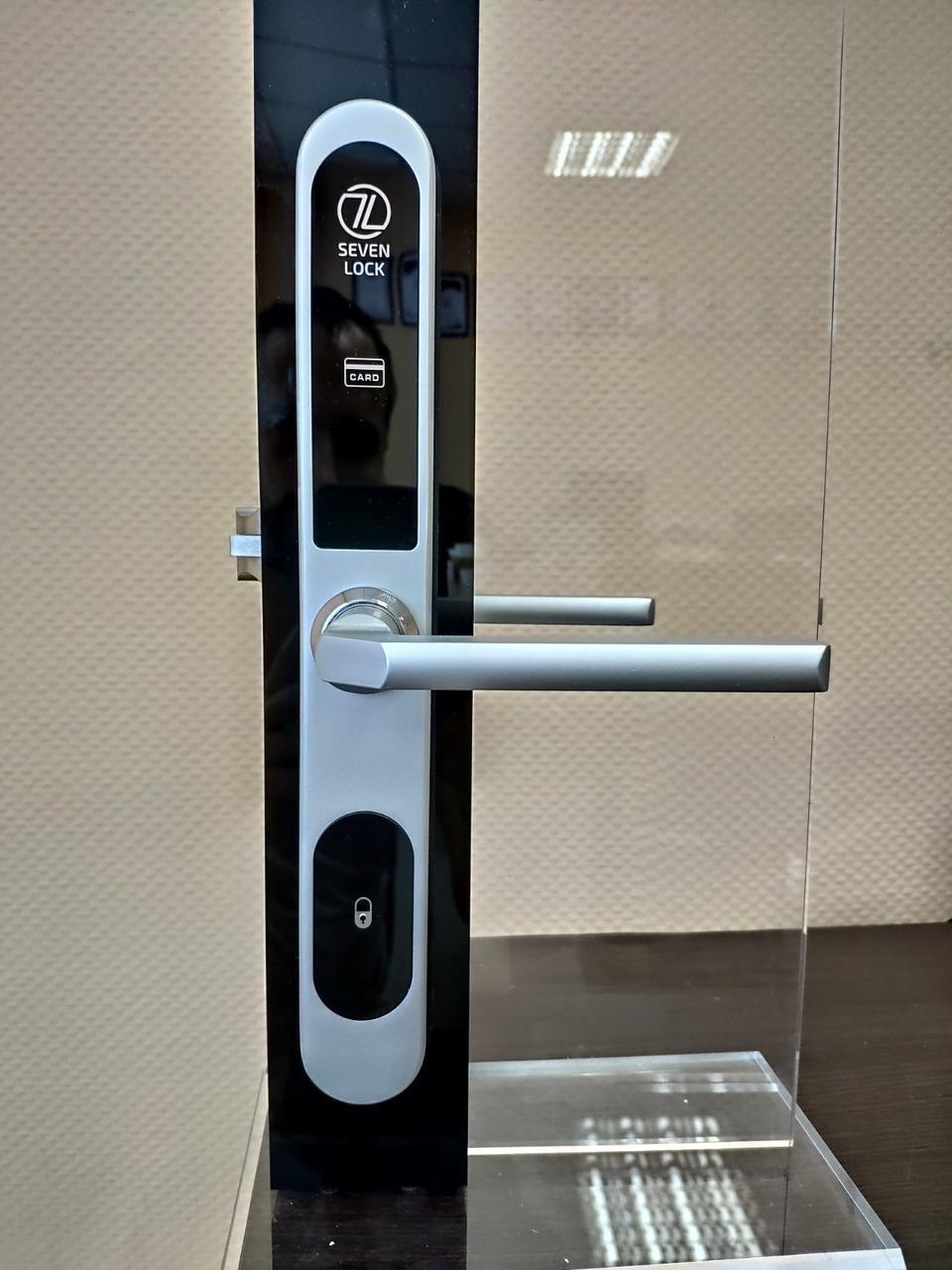 Автономний замок зі зчитувачем карток SL-7737S silver