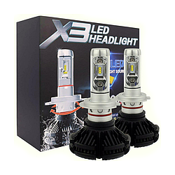 Комплект автомобільних LED ламп, 2 шт, X3-H11 / Автомобільні світлодіодні лампи / Лампи для автомобіля