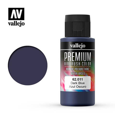Темно-синий. Акриловая водорастворимая краска 60 мл. VALLEJO PREMIUM COLLOR 62011, фото 1