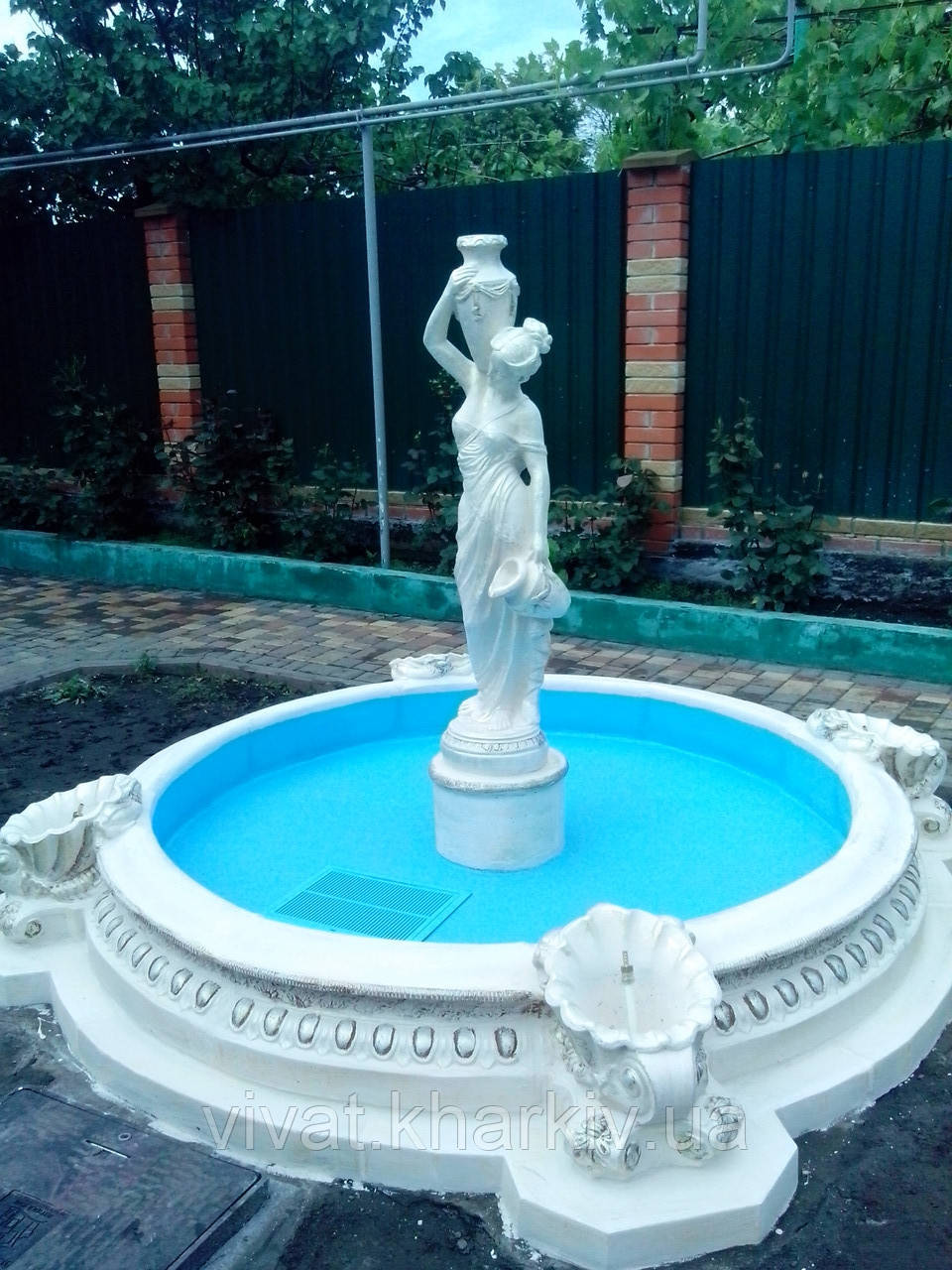 Садовый фонтан "Девушка с кувшинами в малом бассейне" - фото 4 - id-p690178066