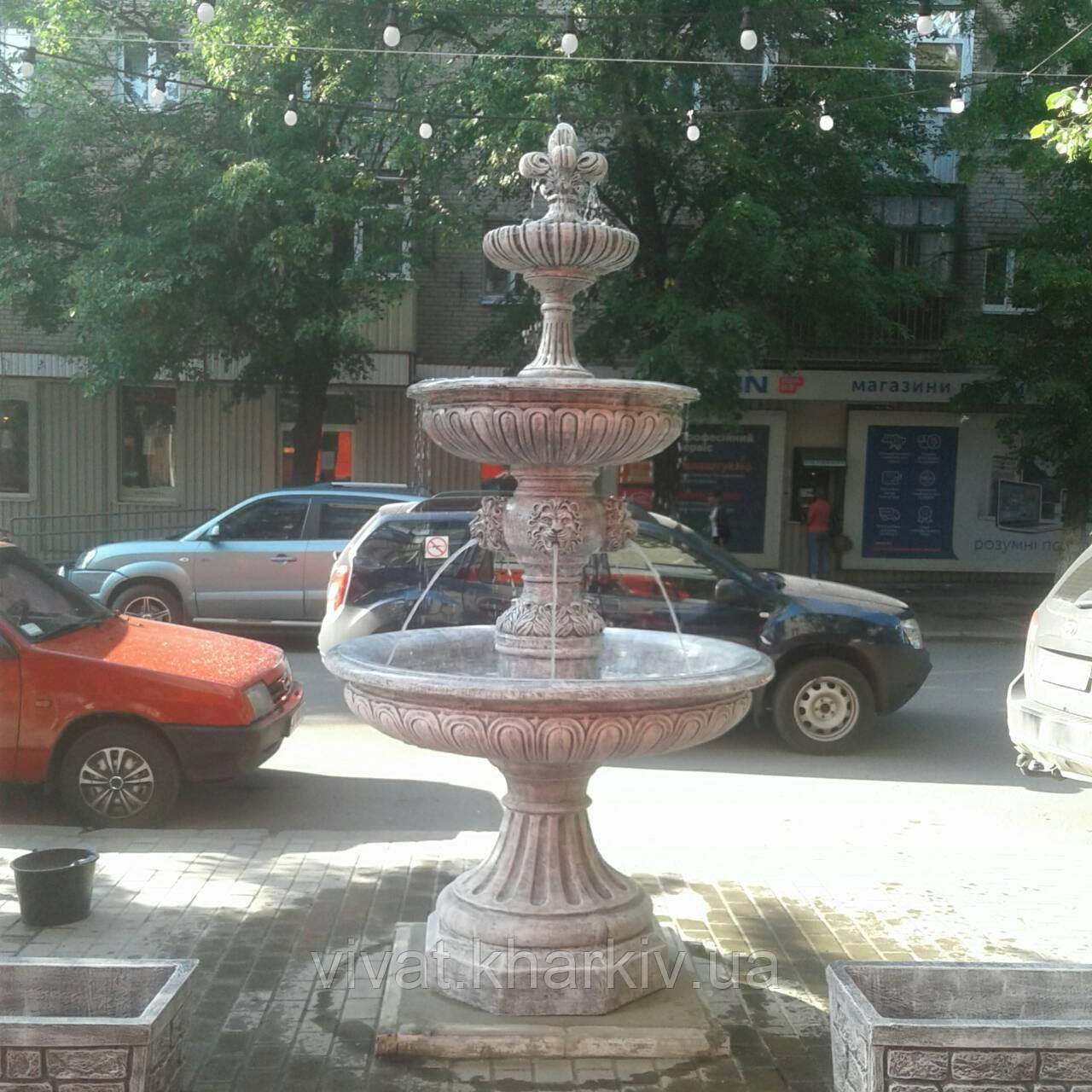Садовый фонтан "Венский" из бетона - фото 6 - id-p688735615