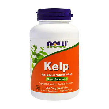 Бура водорість Now Foods Kelp 325 mcg (250 veg caps)