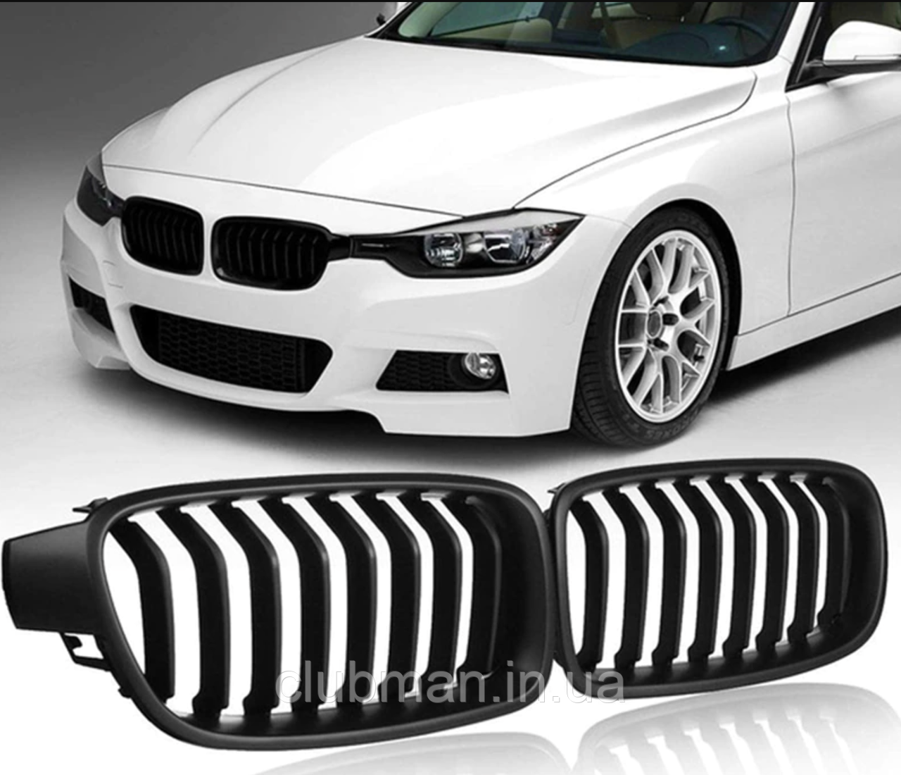 Решітка ноздрі радіатора BMW (БМВ) 3 series (F30, F31) 2012-2019 - Матова