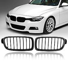 Решітка ноздрі радіатора BMW (БМВ) 3 series (F30, F31) 2012-2019 - Матова, фото 2