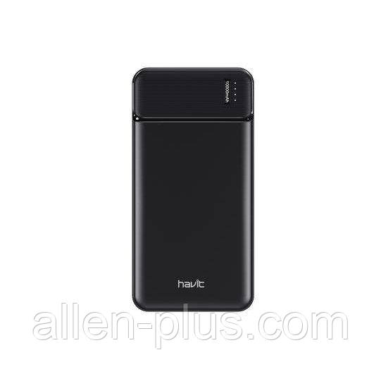 Power Bank HAVIT HV-PB5015, 10000 mAh, black, 2,1 А (Повербанк, РЕАЛЬНА ЄМНІСТЬ!)
