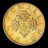 Монета Австрії 1 шилінг 1960-96 рр., фото 2