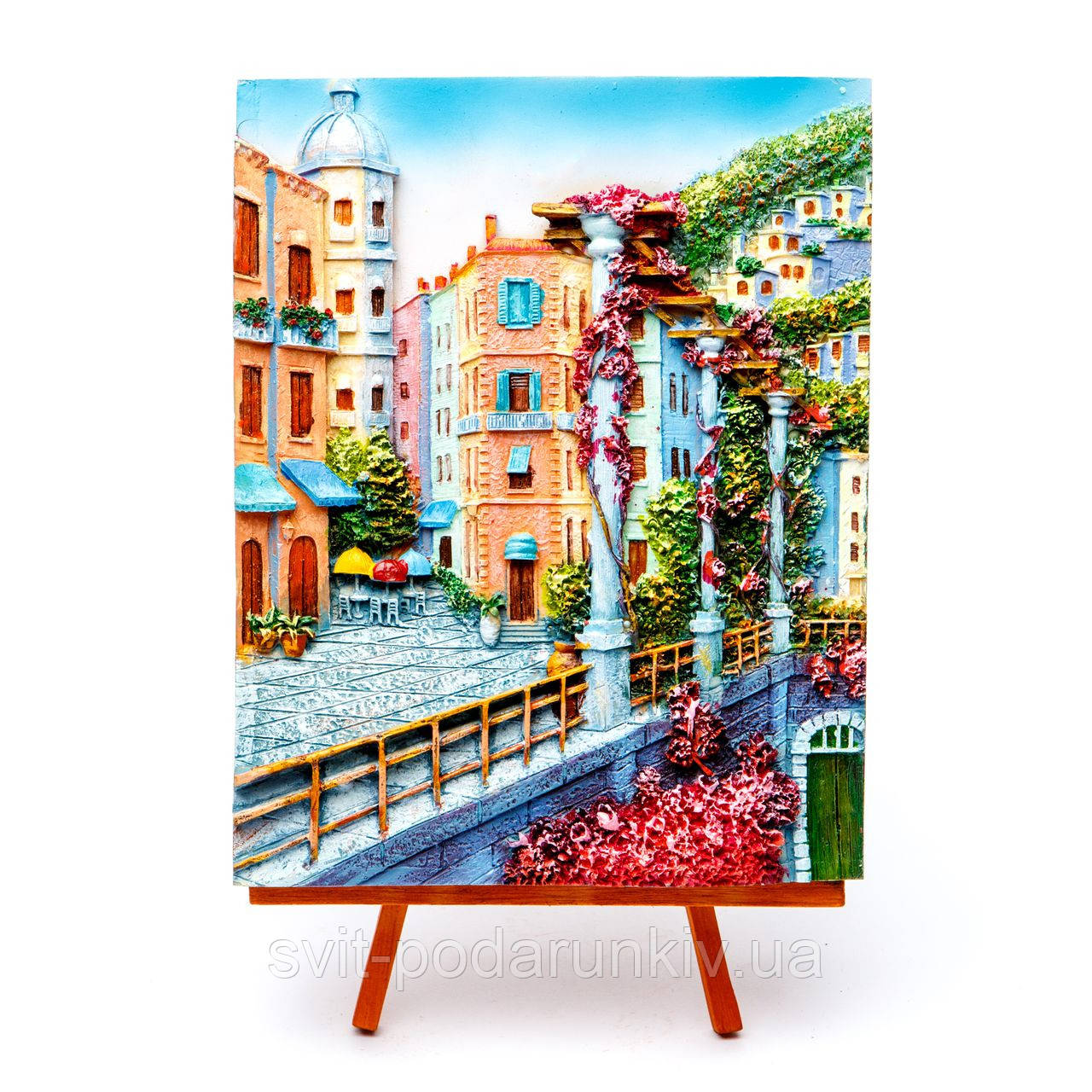 Картина об'ємна "Місто біля моря" КУП-3-03 велика, фото 1
