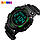 Skmei 1248 чорні з зеленим чоловічі спортивні годинник, фото 2