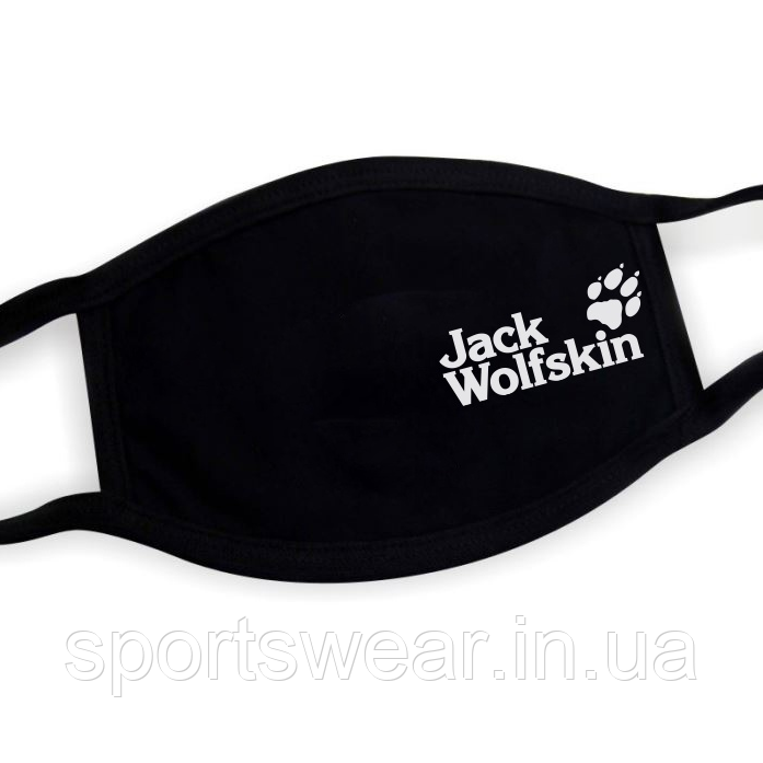 Тканинна захисна Багаторазова маска Jack Wolfskin жіноча, чоловіча, підліткова бавовна Джек Волфскін одяг
