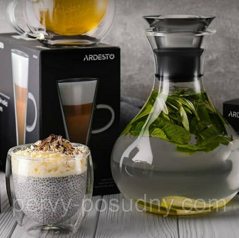 Глек з кришкою Ardesto 1100 мл AR2610PG
