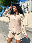 Жіночий літній прогулянковий костюм 531 (42-48 oversize) кольори: малина, лаванда, беж, пляшка) СП, фото 5