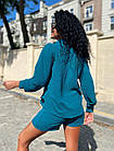 Жіночий літній прогулянковий костюм 531 (42-48 oversize) кольори: малина, лаванда, беж, пляшка) СП, фото 8