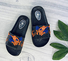 Шльопанці для хлопців Людина павук Чорний 22553 Baby Line Україна