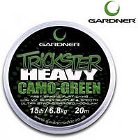 Поводочный материал Gardner Trickster Heavy Camo 20м зелёный