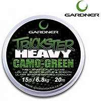 Поводочний матеріал Gardner Trickster Heavy Camo 20м зелений 20, 9.1