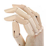 Дерев`яний рухливий манекен кисті руки, 10 "(25 см), фото 3