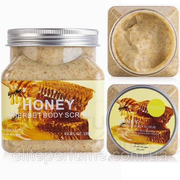 Скраб для тіла Wokali Sherbet Body Scrub Honey Мед 350 мл