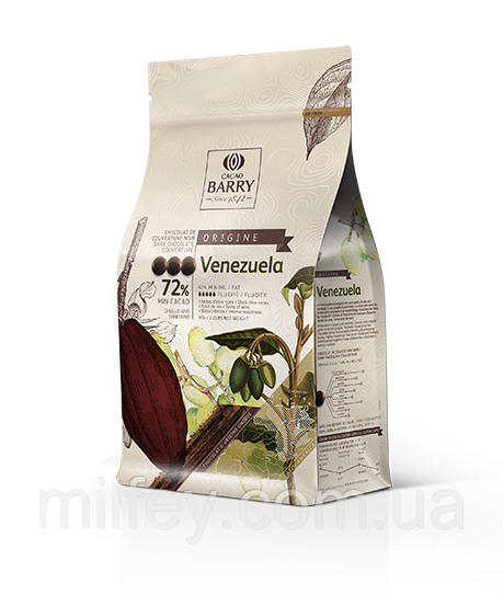 Чорний шоколад Cacao Barry VENEZUELA 72% 1 кг