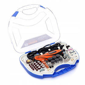 Гравер з гнучким валом Kraft Dele ! 350 Вт + Кейс з насадками