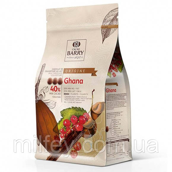 Молочний шоколад Cacao Barry GHANA 40% 1 кг
