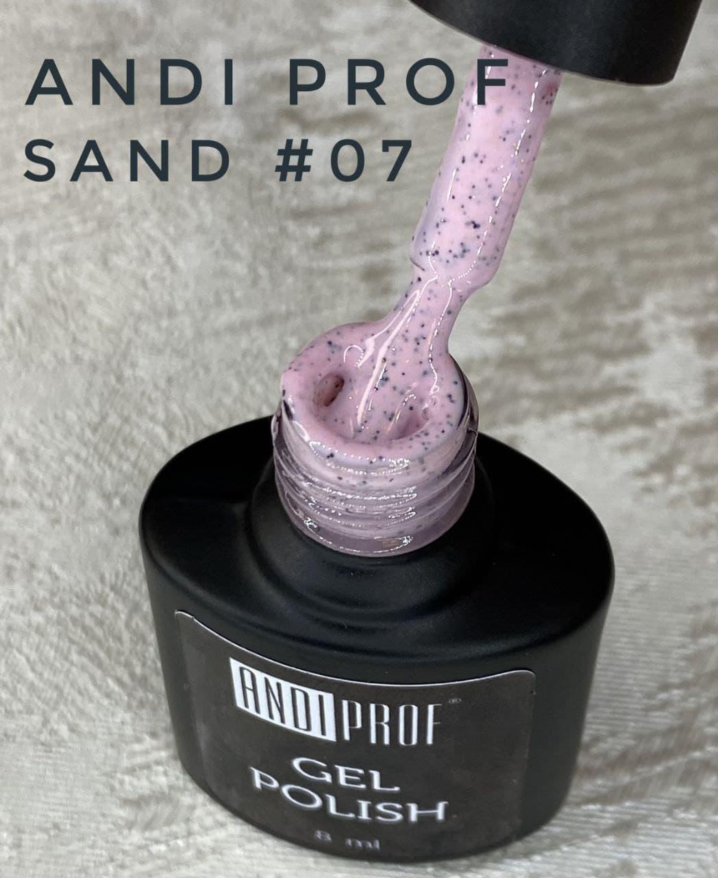 Гель-лак з крихтою SAND Andi Prof 8мл. ніжно-рожевий