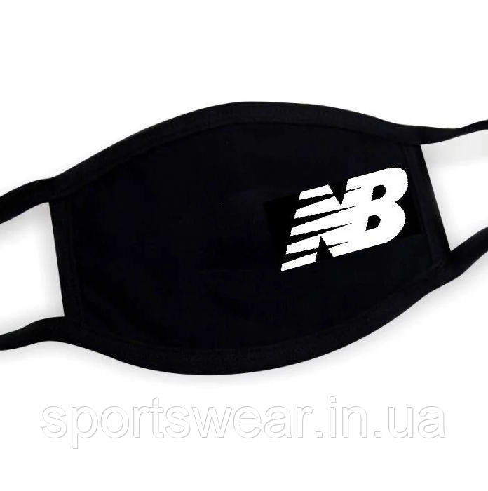 Багаторазова Захисна маска з логотипом New Balance Нью Баланс трикотажна з бавовни (жіноча, дитяча, чоловіча)