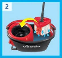 Набір для прибирання швабра+відро Vileda Easy Wring&Clean Turbo, фото 2
