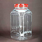 ПЕТ Банка квадратна 5 л. з кришкою 110 мм., фото 4