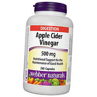 Яблочный уксус Webber Naturals Apple Cider 500 mg 240 капсул