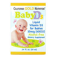 Витамин д3 для детей California Gold Nutrition Baby D3 400 IU,10 мл