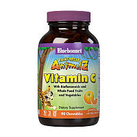 Детский витамин С Bluebonnet Nutrition Vitamin C with bioflavonoids for kids 90 жевачек Апельсин