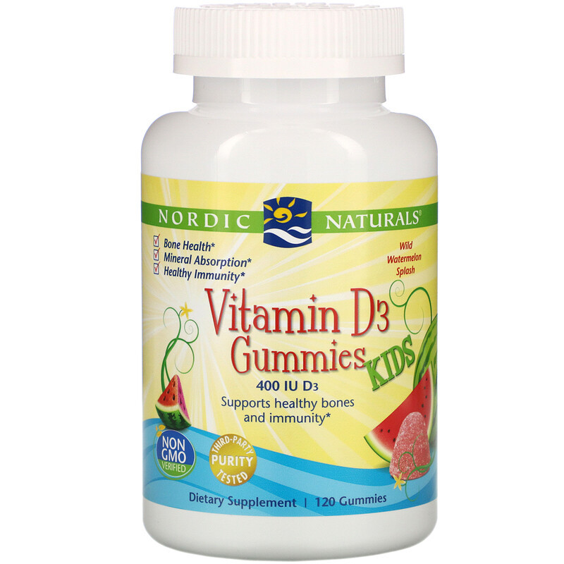 Дитячий вітамін Д3 Nordic Naturals Kids Vitamin D3 400 IU Gummies 120 жувачок