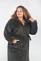 Махровий жіночий довгий халат великі розміри р. 52,54,56,58
