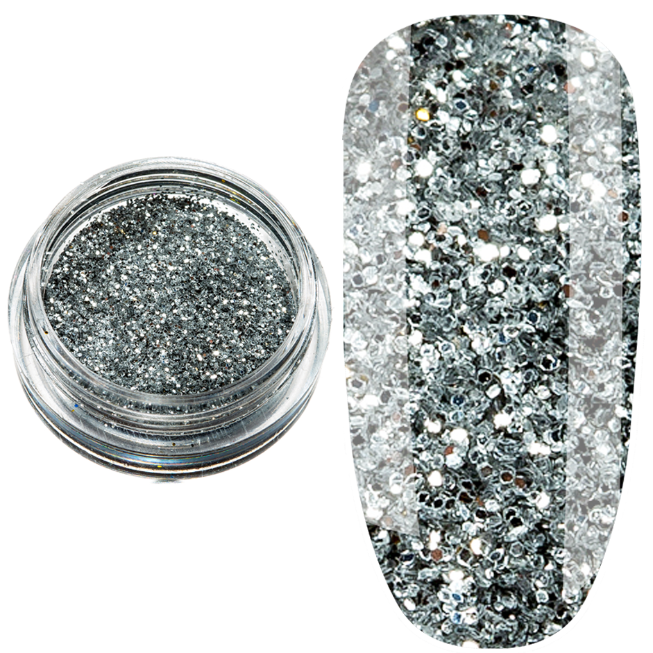 Блискітки пісок B-14 срібло