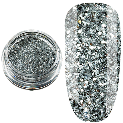 Блискітки пісок B-14 срібло, фото 1