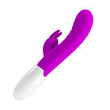 Вібратор-кролик з 30 режимами вібрації та кліторальної стимуляції Pretty Love Serberus Purple – шоу для твого задоволення 🎭💦, фото 3