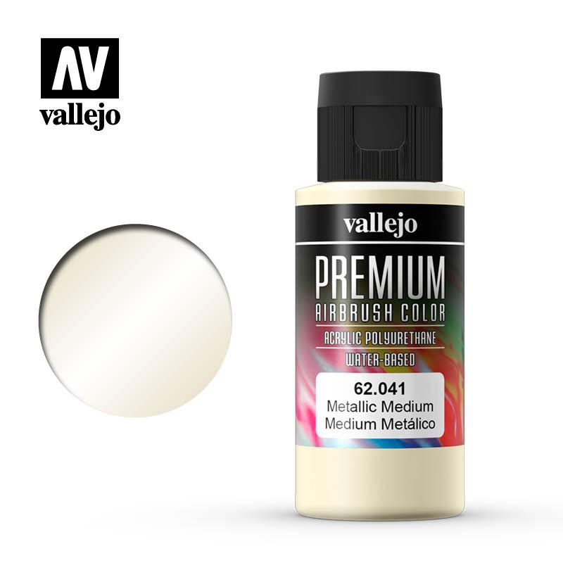 Металевий середній. Фарба акрил-поліуретанова 60 мл. VALLEJO PREMIUM COLLOR 62041