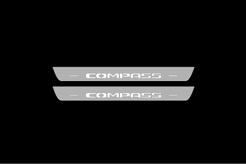 Накладки на пороги з підсвічуванням для Jeep Compass II (2016-н.д.), фото 1