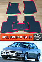ЕВА коврики Опель Омега Б 1994-2003. EVA резиновые ковры на Opel Omega B