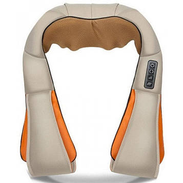 Масажер для всього тіла Shiatsu Massager of Neck Kneading (Brown Grey) | Роликовий масажер з підігрівом