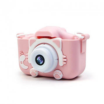 Фотоапарат дитячий котик Kidds GM-20 (Pink) | Дитяча камера котик