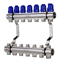 Колектор для опалення латунний на 7 контурів