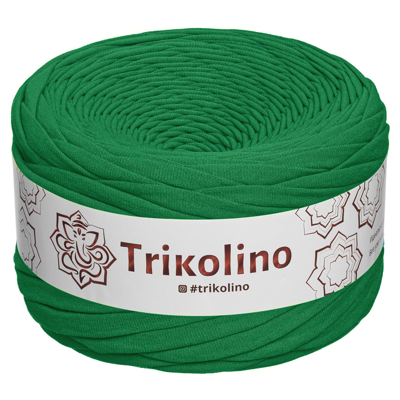 Трикотажна пряжа Trikolino, 7-9 мм., 50 м., Морський зелений, нитки для в'язання