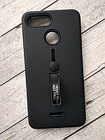 Чехол для телефона Xiaomi Redmi 6Pro/Mi A2 Lite Silicone + Plastic Finger Ring Stand black