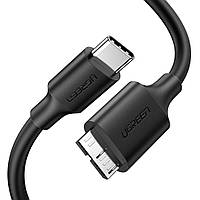 Кабель для зарядки и синхронизации UGREEN USB-C - micro USB 3.0 1M PVC Black (US312)